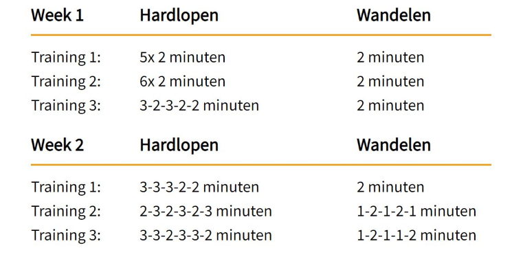 Hardloopschema's - Je PR begint bij ProRun