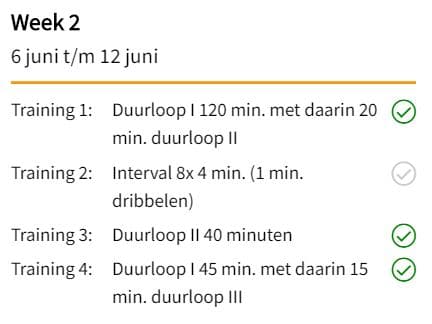 Een professioneel hardloopschema van ProRun Een professioneel hardloopschema van ProRun