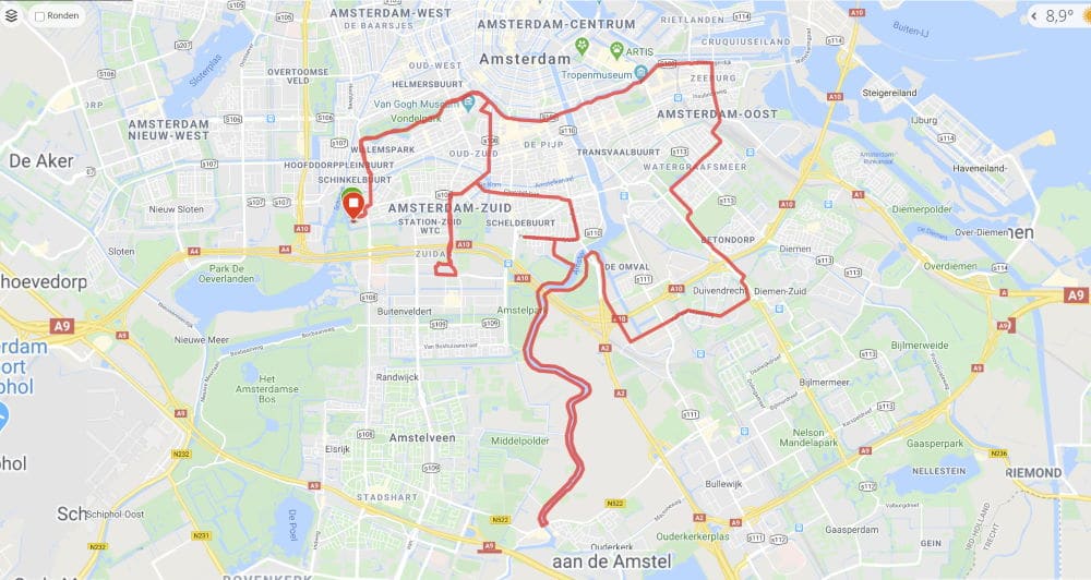 Parcours Marathon Amsterdam
