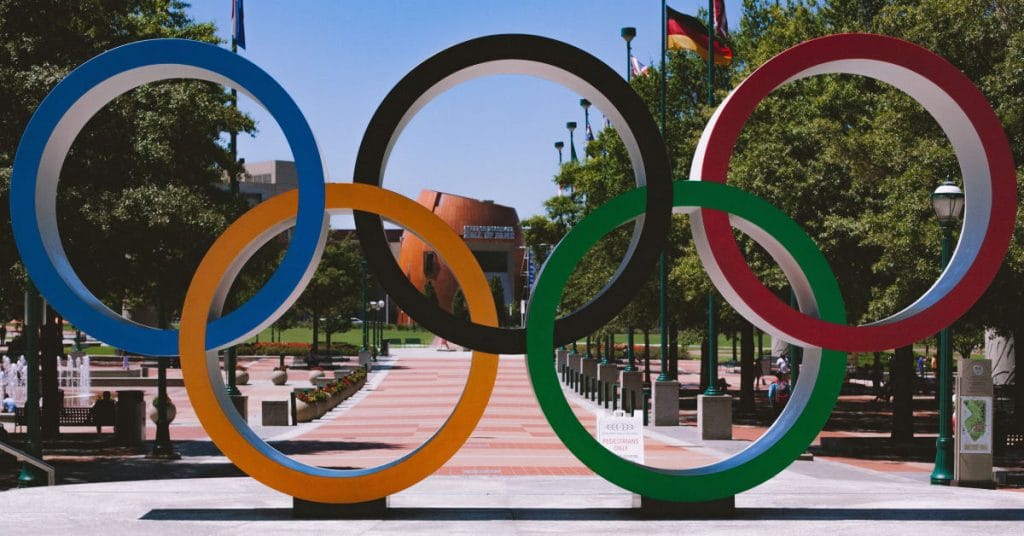 Hardlopen op de Olympische Spelen kijken vanuit buitenland