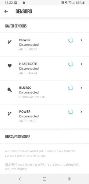 Wahoo RIVAL ELEMNT sensors