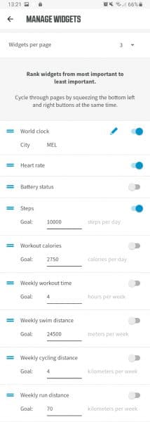 Wahoo RIVAL ELEMNT Widgets