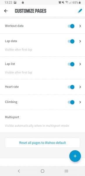 Wahoo RIVAL ELEMNT Workout Pofiles