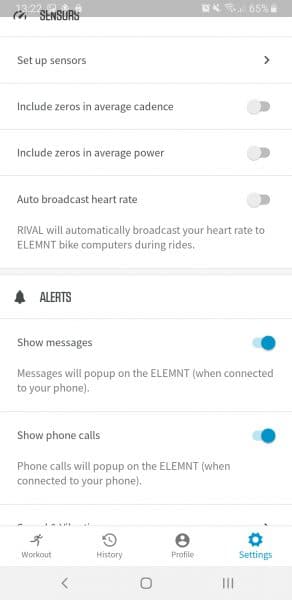 Wahoo RIVAL ELEMNT sensors en alert