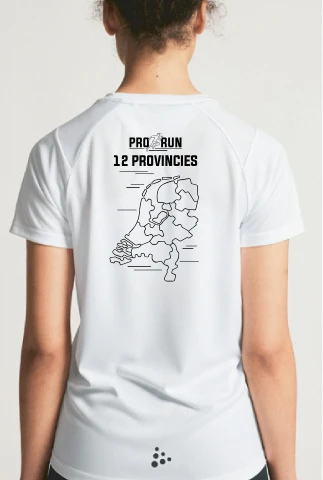 12 Provincies hardlkoopshirt - Wit - Dames