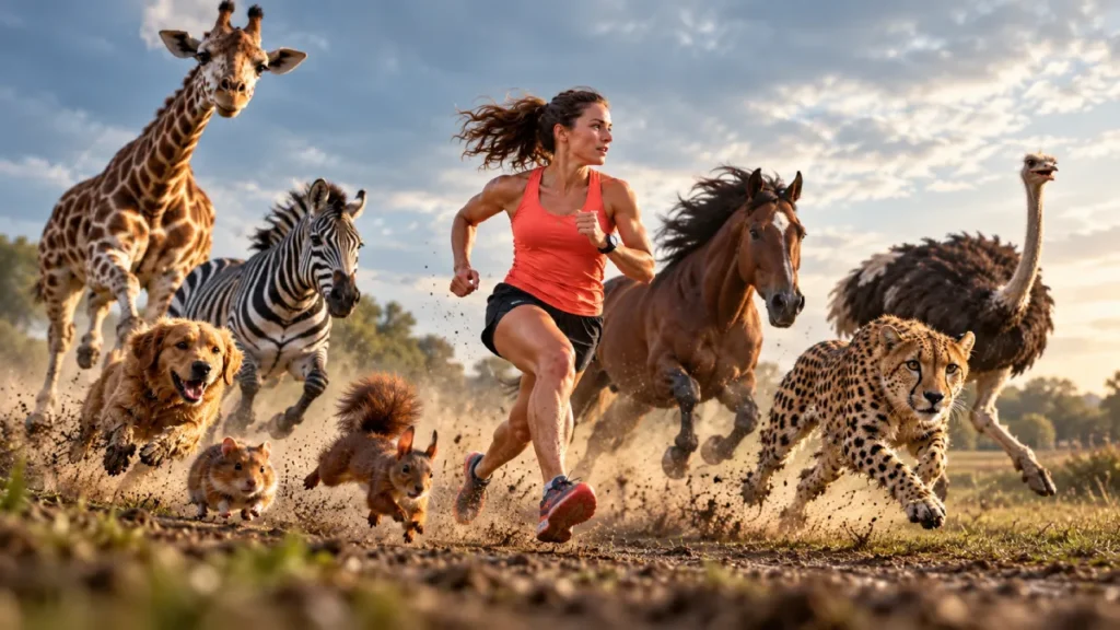 Van welke dieren kun jij winnen tijdens een hardloopwedstrijd?